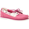 Classic Boat 2-Eye Leather and Fabric Shoe - Women's