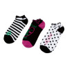 Volcom Happy Face Ruffle Top Ped Sock - 3 Pack - Women's