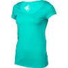 Side Splitting Slim V-Neck T-Shirt - Short-Sleeve - Women's