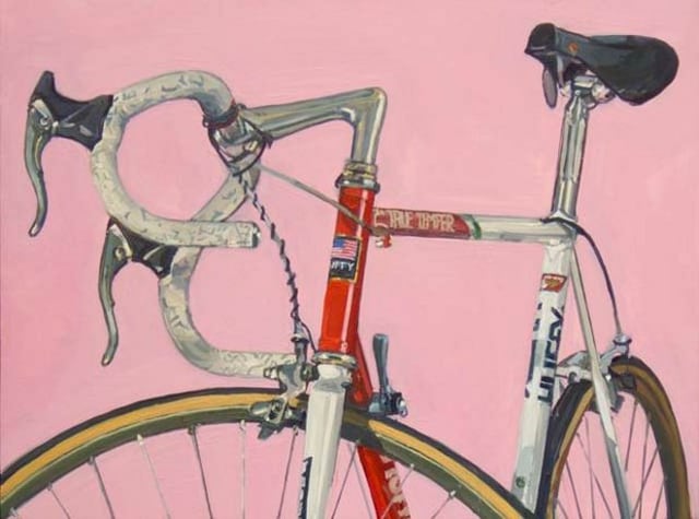 Photo: Taliah Lempert, an artist from New York City, paints and draws bicycles. 