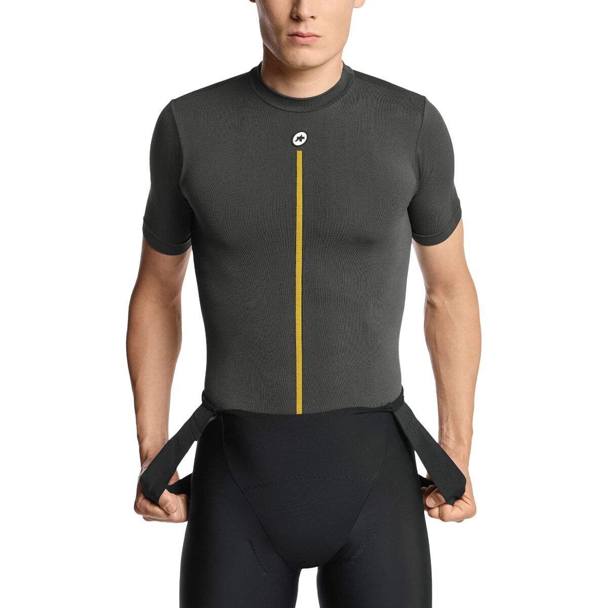 Image of Assos Fall Short-Sleeve Skin Layer P1 - Men's Anthracite Grey, I