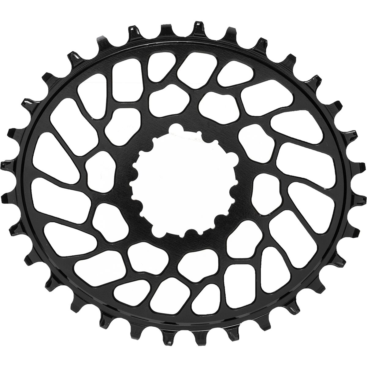 Image of absoluteBLACK SRAM Oval Direct Mount Traction Chainring Black/0mm Offset, 32t