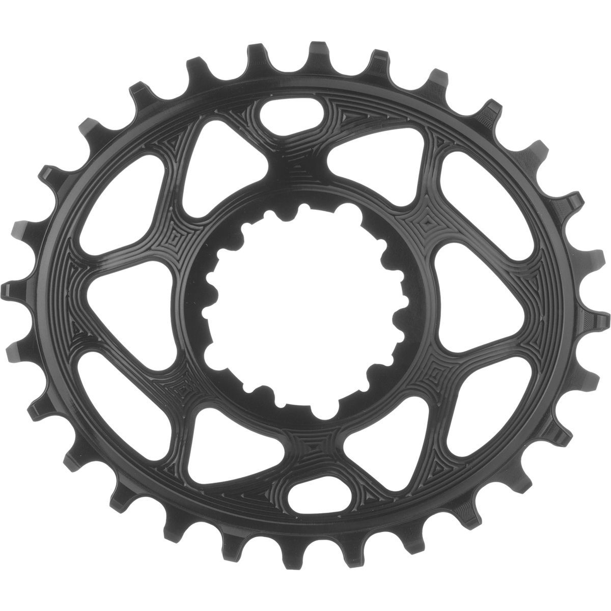 Image of absoluteBLACK SRAM Oval Direct Mount Traction Chainring Black/6mm Offset, 30t