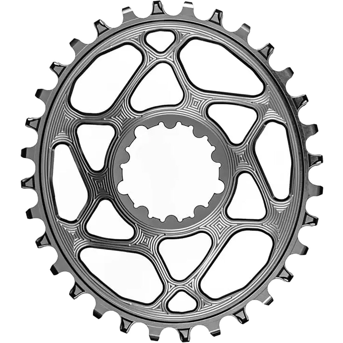 Image of absoluteBLACK SRAM Oval Direct Mount Traction Chainring Titanium, 3mm Offset, 32t