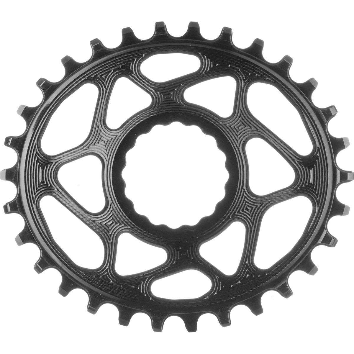 Image of absoluteBLACK Race Face Oval Cinch Direct Mount Traction Chainring Black, 30t