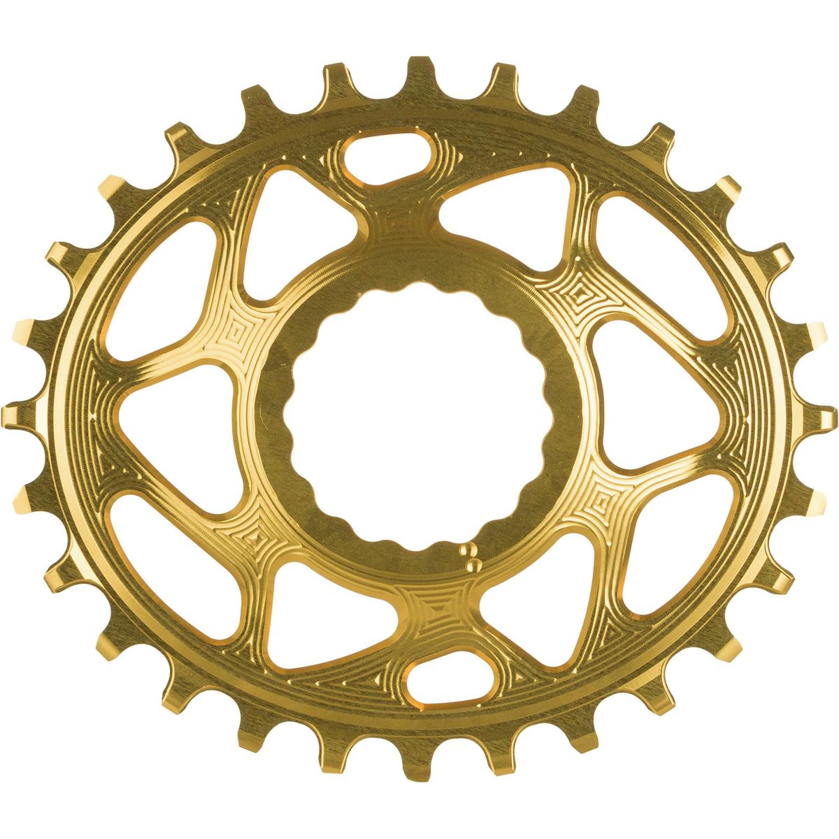 Image of absoluteBLACK Race Face Oval Cinch Direct Mount Traction Chainring Gold, 32t