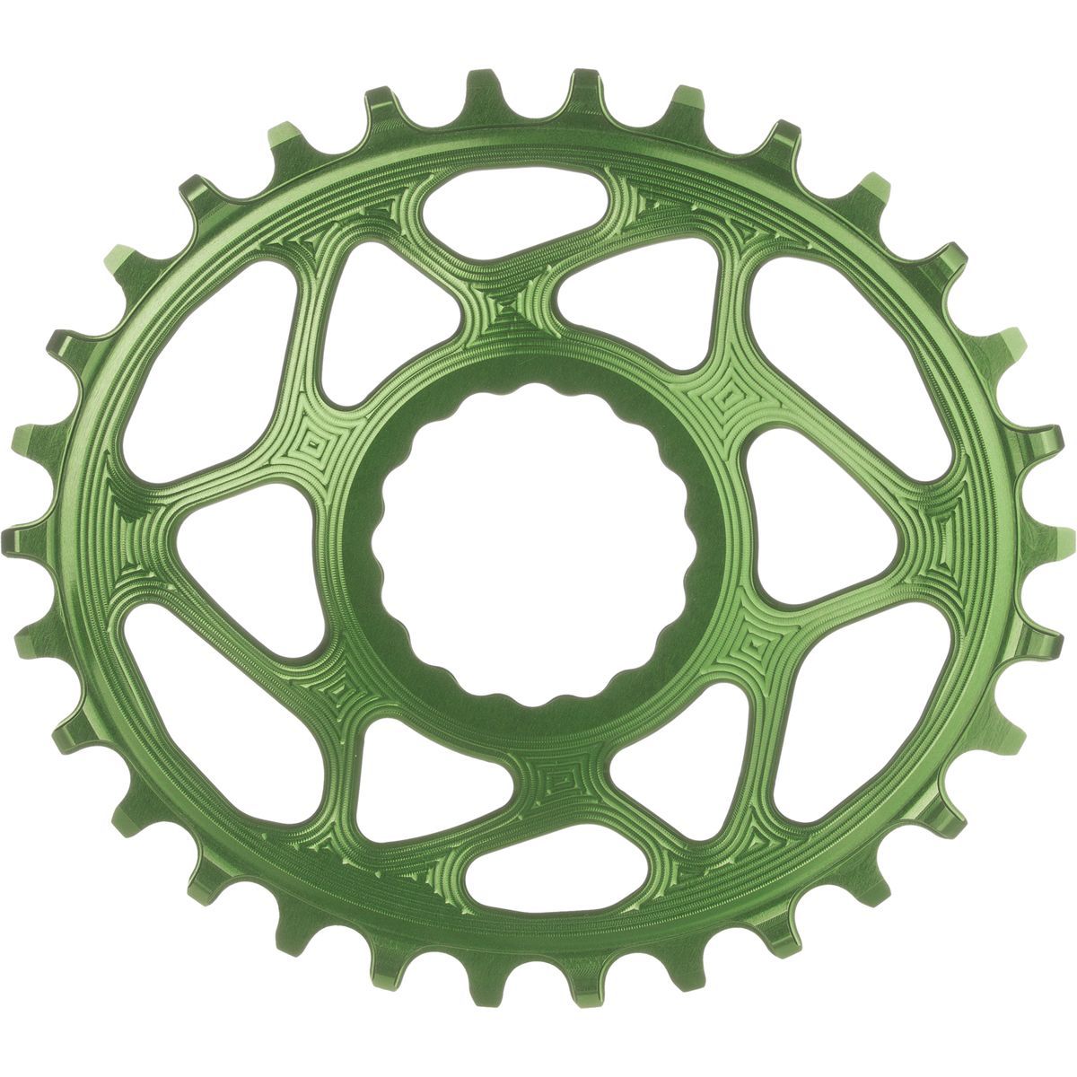 absoluteBLACK Race Face Oval Cinch Direct Mount Traction Chainring Green, 26t