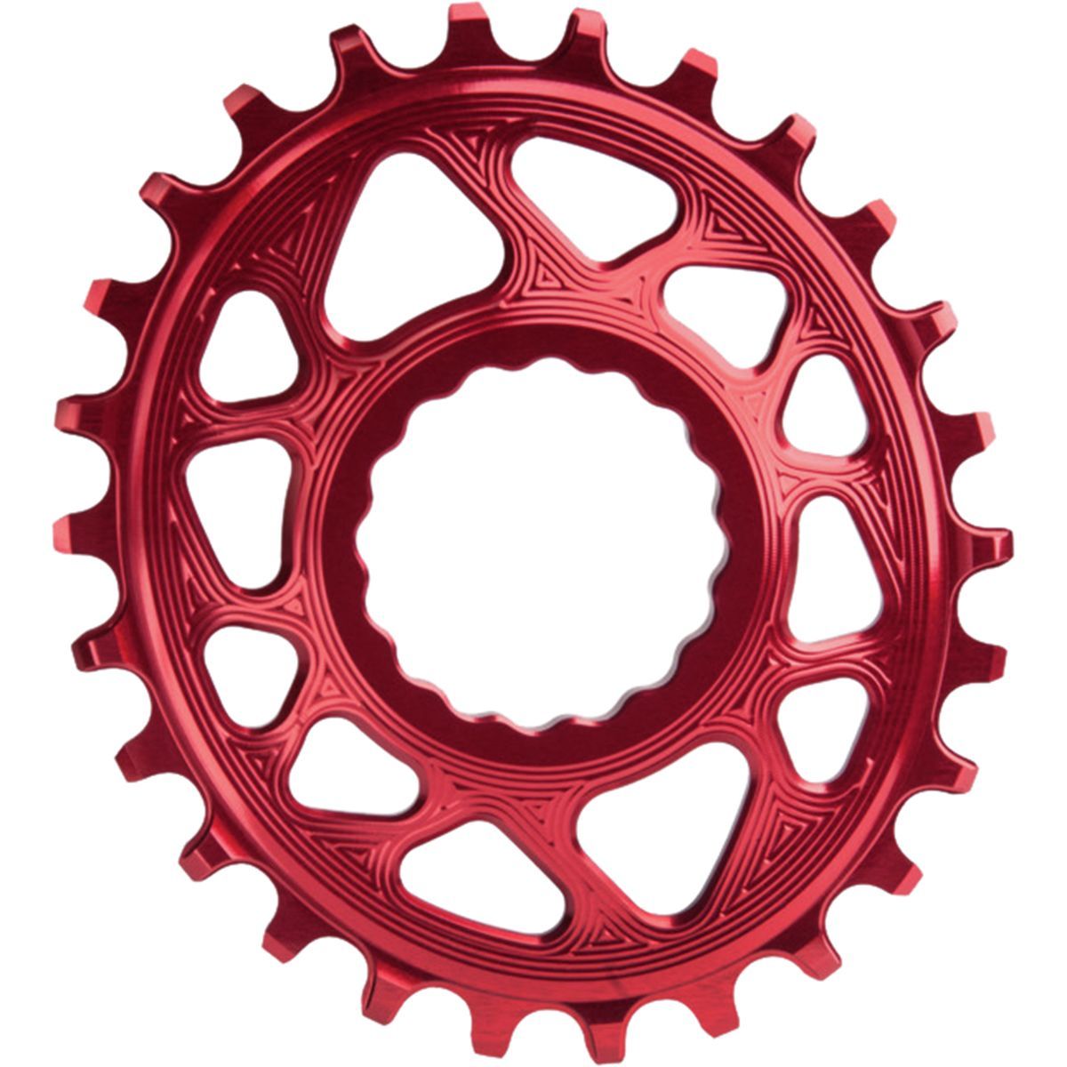 Image of absoluteBLACK Race Face Oval Cinch Boost Direct Mount Traction Chainring Red, 30t