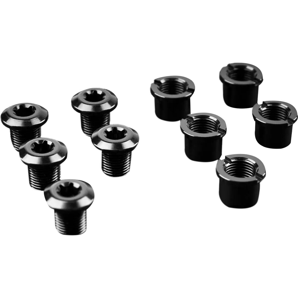 Image of absoluteBLACK Chainring Bolts Black, 4 x Long Bolts + Nuts