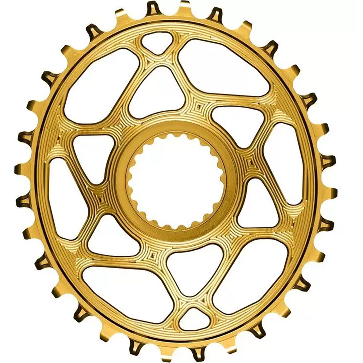 Image of absoluteBLACK OVAL XTR M9100 Direct Mount Chainring Gold, 36t