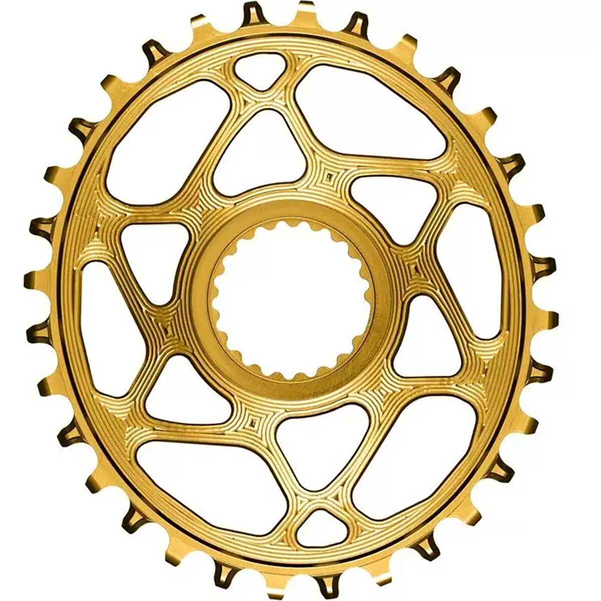 Image of absoluteBLACK OVAL XTR M9100 Direct Mount Chainring Gold, 34t