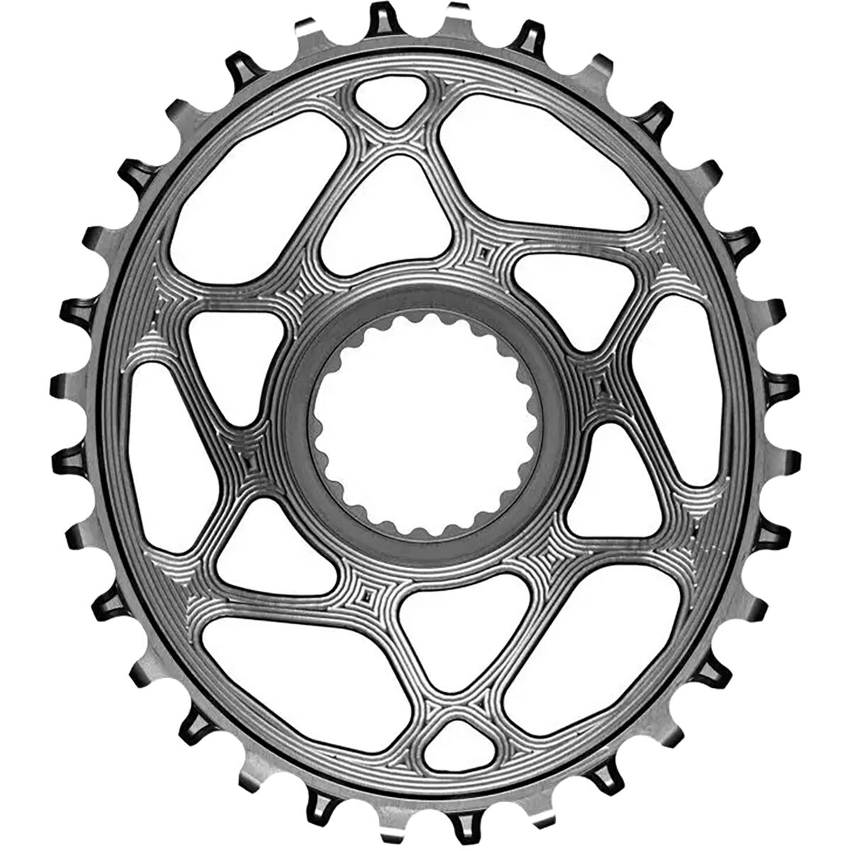 Image of absoluteBLACK OVAL XTR M9100 Direct Mount Chainring Grey, 30t