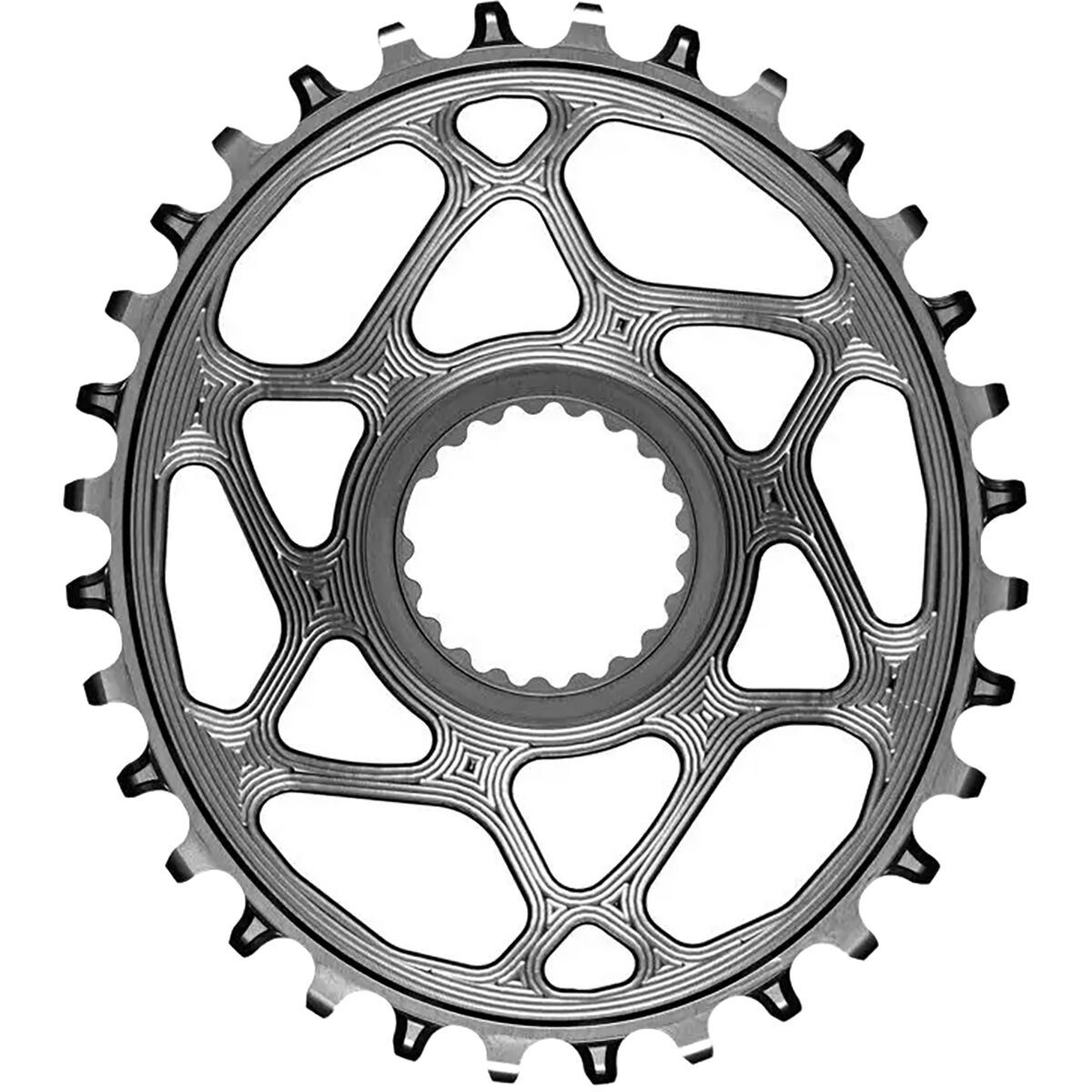 Image of absoluteBLACK OVAL XTR M9100 Direct Mount Chainring Grey, 32t