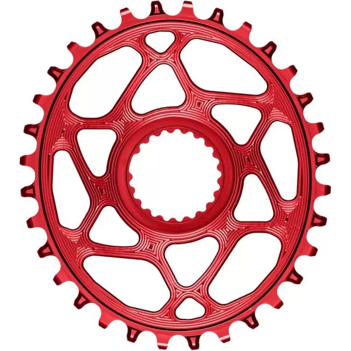 Image of absoluteBLACK OVAL XTR M9100 Direct Mount Chainring Red, 32t