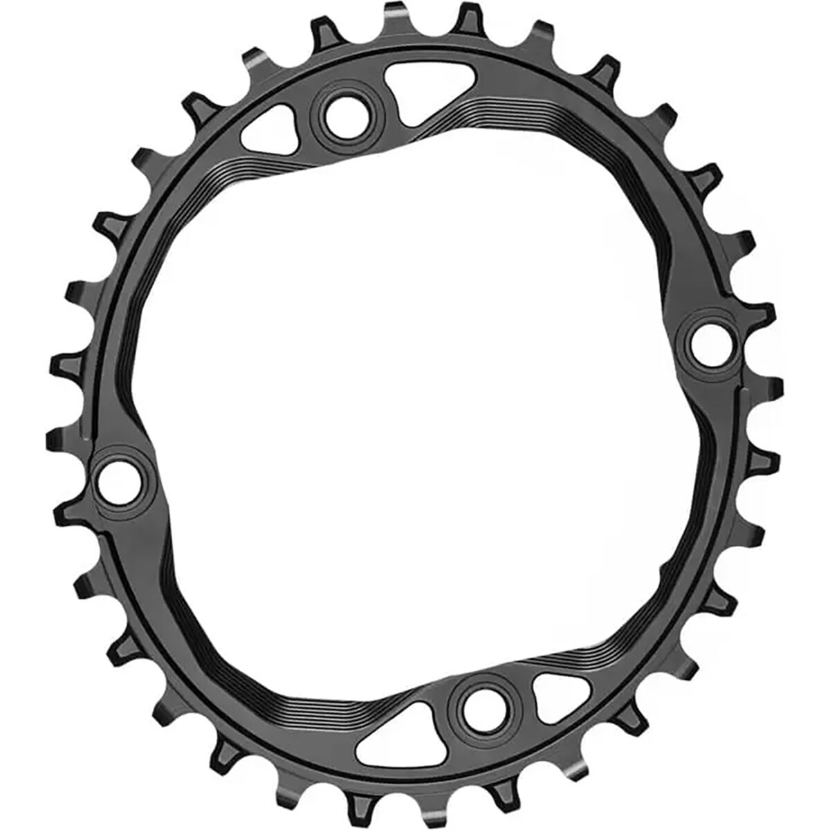 Image of absoluteBLACK Shimano HG+ 12-Spd Oval Chainring 104BCD - Black, 36t