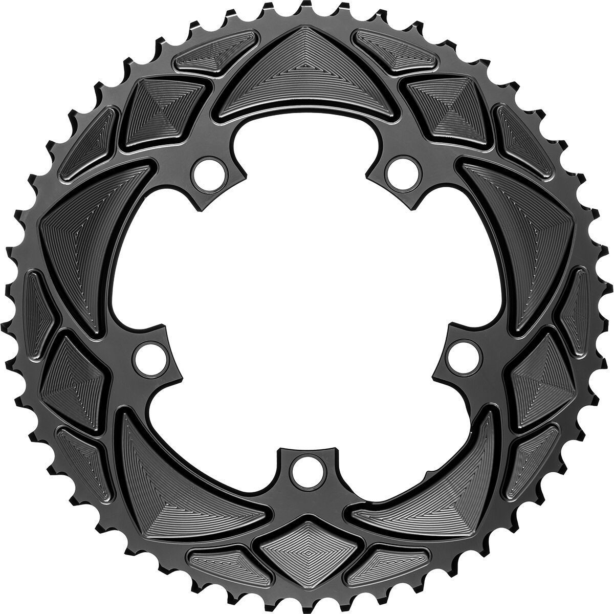 Image of absoluteBLACK 110BCD 2x Chainring Black, 38t, 5h