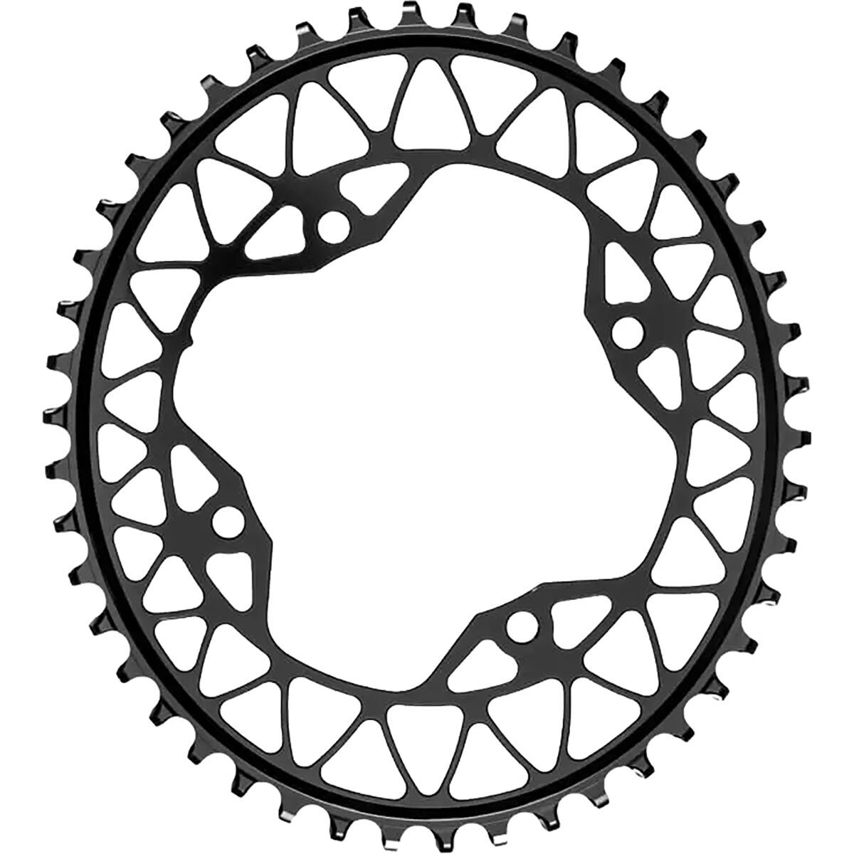 Image of absoluteBLACK Beach Racing Oval 104BCD 1x Chainring Black, 44t+bolts