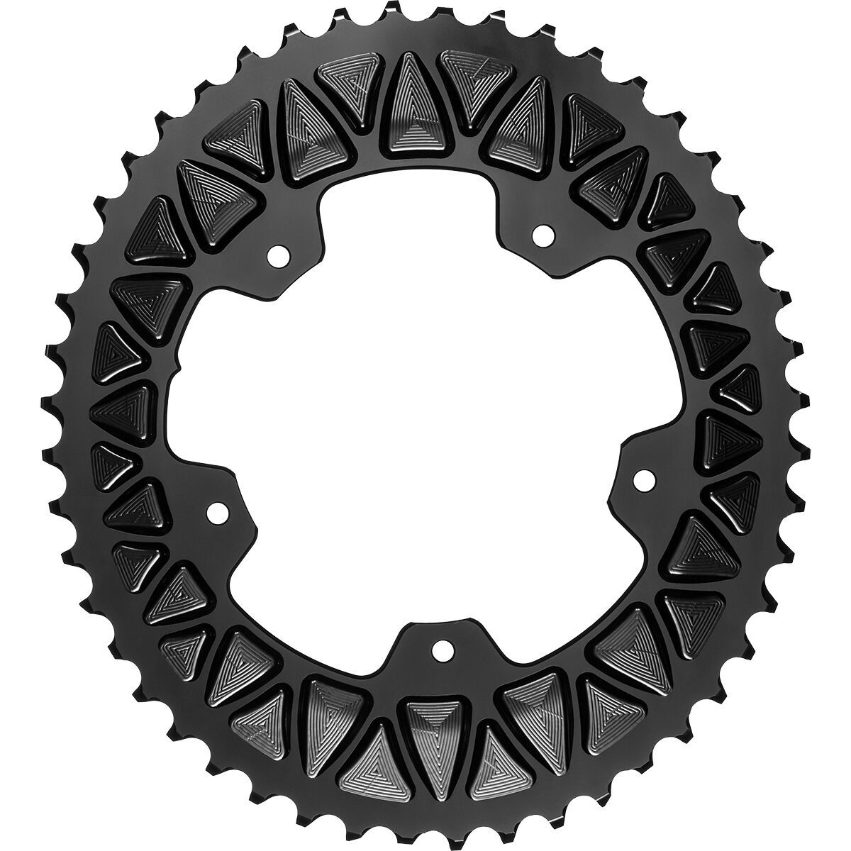 Image of absoluteBLACK Oval 110BCD 2x Chainring Black, 32t, 5h+bolts