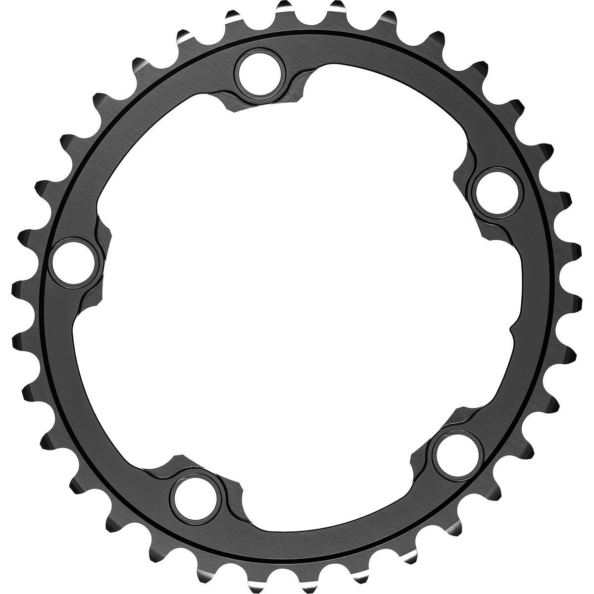 Image of absoluteBLACK Oval 110BCD 2x Chainring Grey, 50t, 5h
