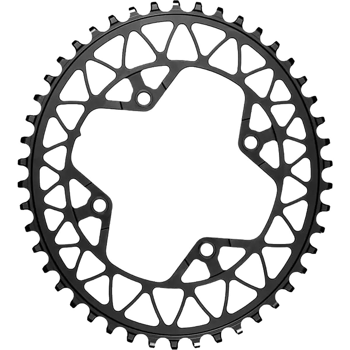 Image of absoluteBLACK Oval GRAVEL 110BCD 1x Chainring Black, 46t, 5h+bolts