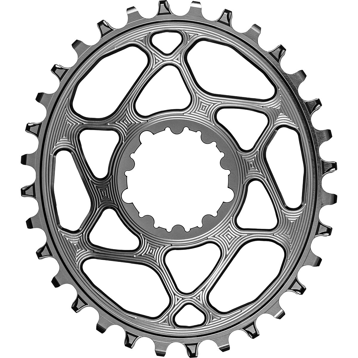 Image of absoluteBLACK SRAM Oval Direct Mount Chainring Titanium, 30t, 3mm Offset