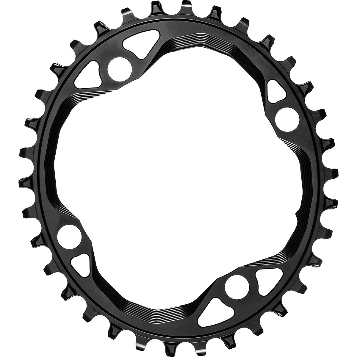 Image of absoluteBLACK OVAL 104BCD Narrow/Wide Chainring Black, 28t, 64BCD