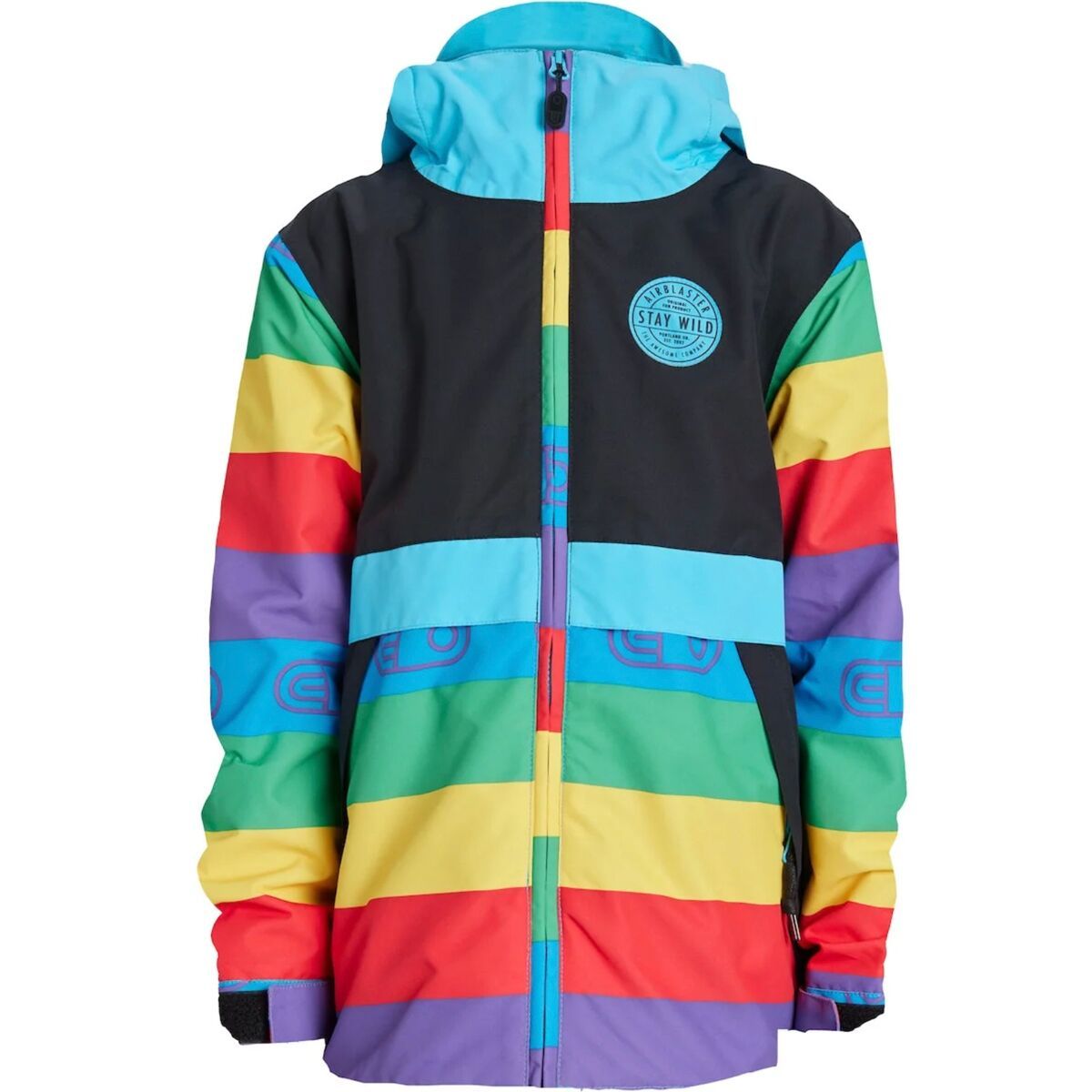 Airblaster Trencher Full-Zip Jacket - Kids' Rainbow Stripe, M