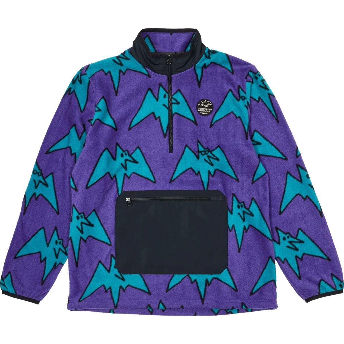 Airblaster Fleece 1/2-Zip Jacket - Men's Big Terry Purps, M