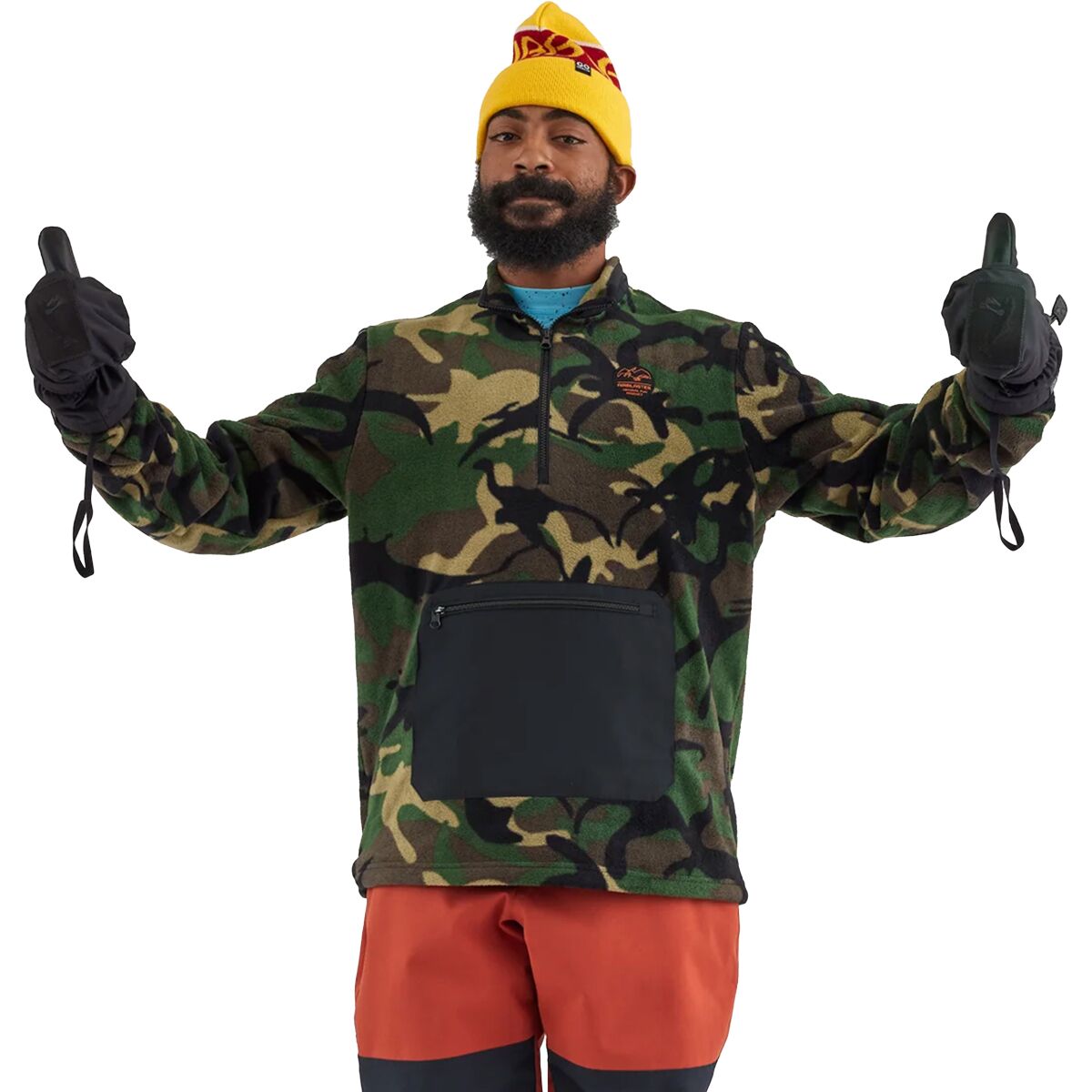 Airblaster Fleece 1/2-Zip Jacket - Men's Dinoflage XL, M