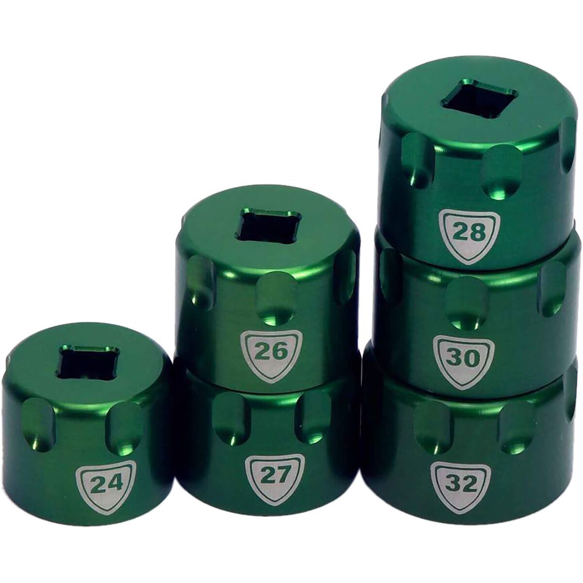 Image of Abbey Bike Tools Suspension Top Cap Sockets Green, 28mm