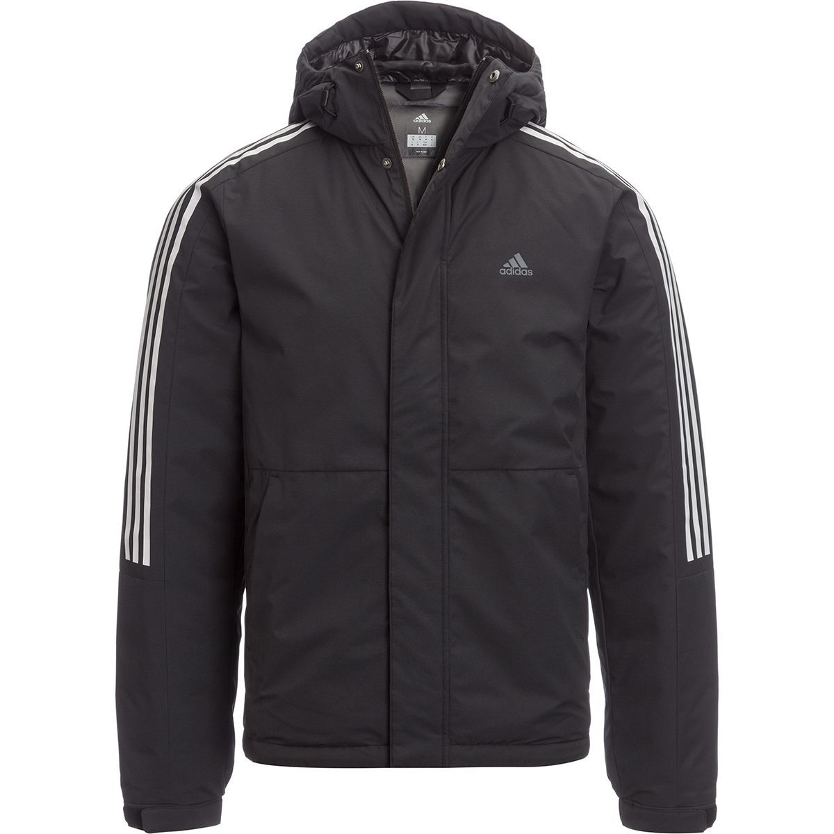 adidas 3 stripe puffer jacket