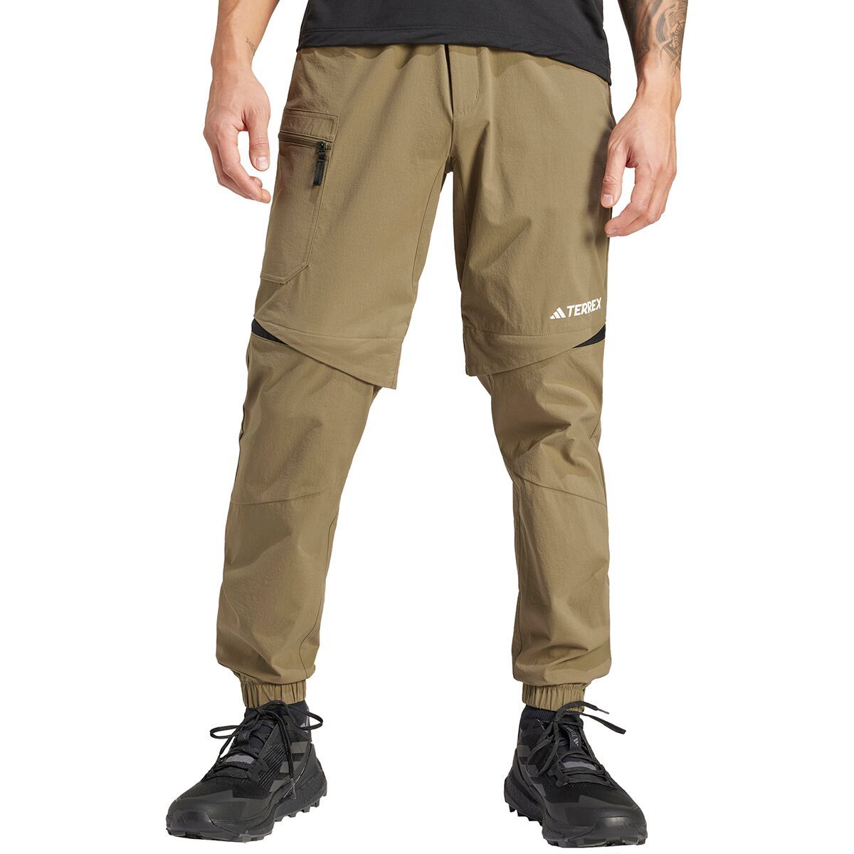 Image of Adidas TERREX Utilitas Hiking Zip Off Pants - Men's Olive Strata, XL/Reg