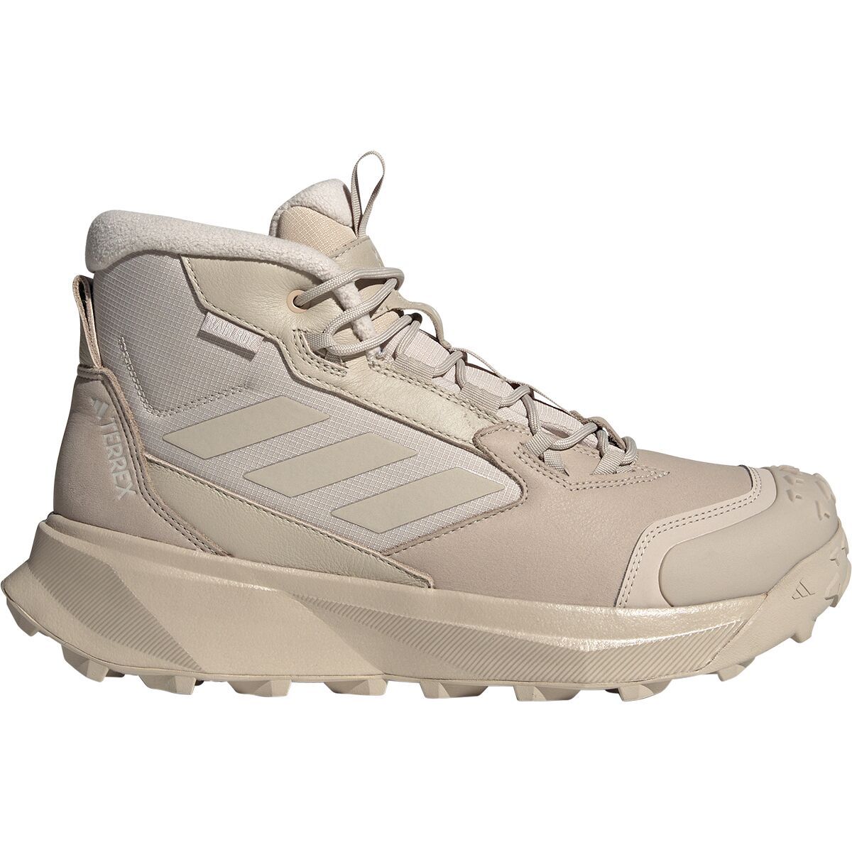 Adidas TERREX Terrex Leather Mid Cut Rain.Rdy Cold.R Boot Wonder Beige/Wonder Beige/Alumina, Mens 7.5/Womens 8.5