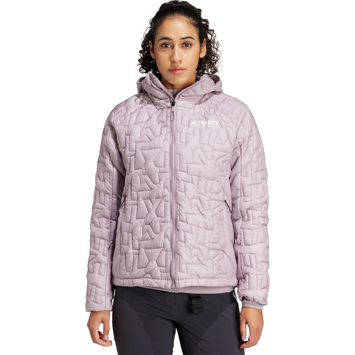 Image of Adidas TERREX Xperior Primaloft Loose Fill Hooded Jacket - Women's Preloved Fig, XS