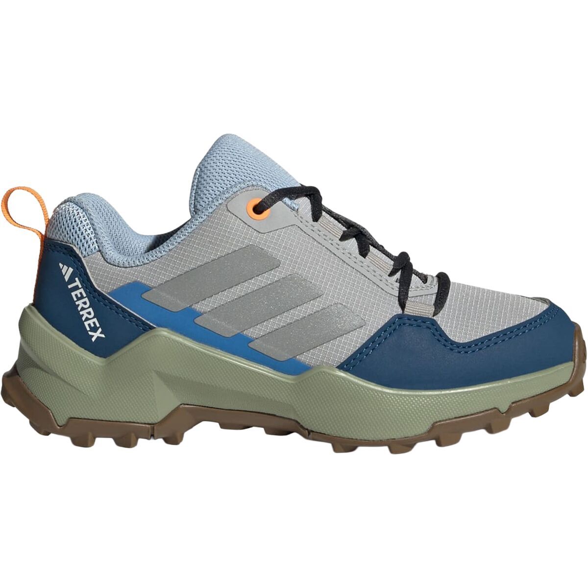 Image of Adidas TERREX AX4R Hiking Shoe - Kids' Grey Two/Reflective Silver/Glow Blue, 5.0