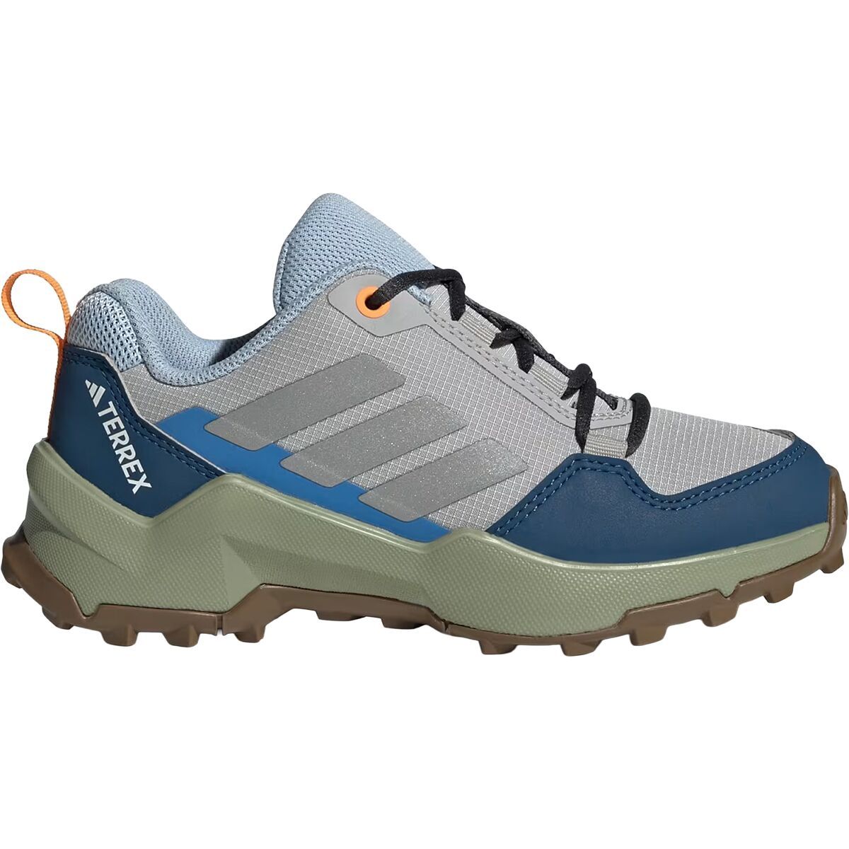 Image of Adidas TERREX AX4R Hiking Shoe - Little Kids' Grey Two/Reflective Silver/Glow Blue, 13.0
