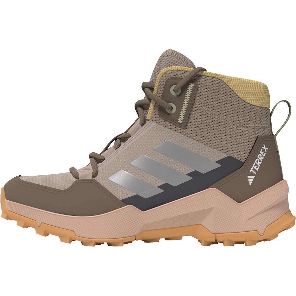 Image of Adidas TERREX Terrex AX4R Mid Hiking Shoe - Kids' Wonder Taupe/Reflective Silver, 4.0