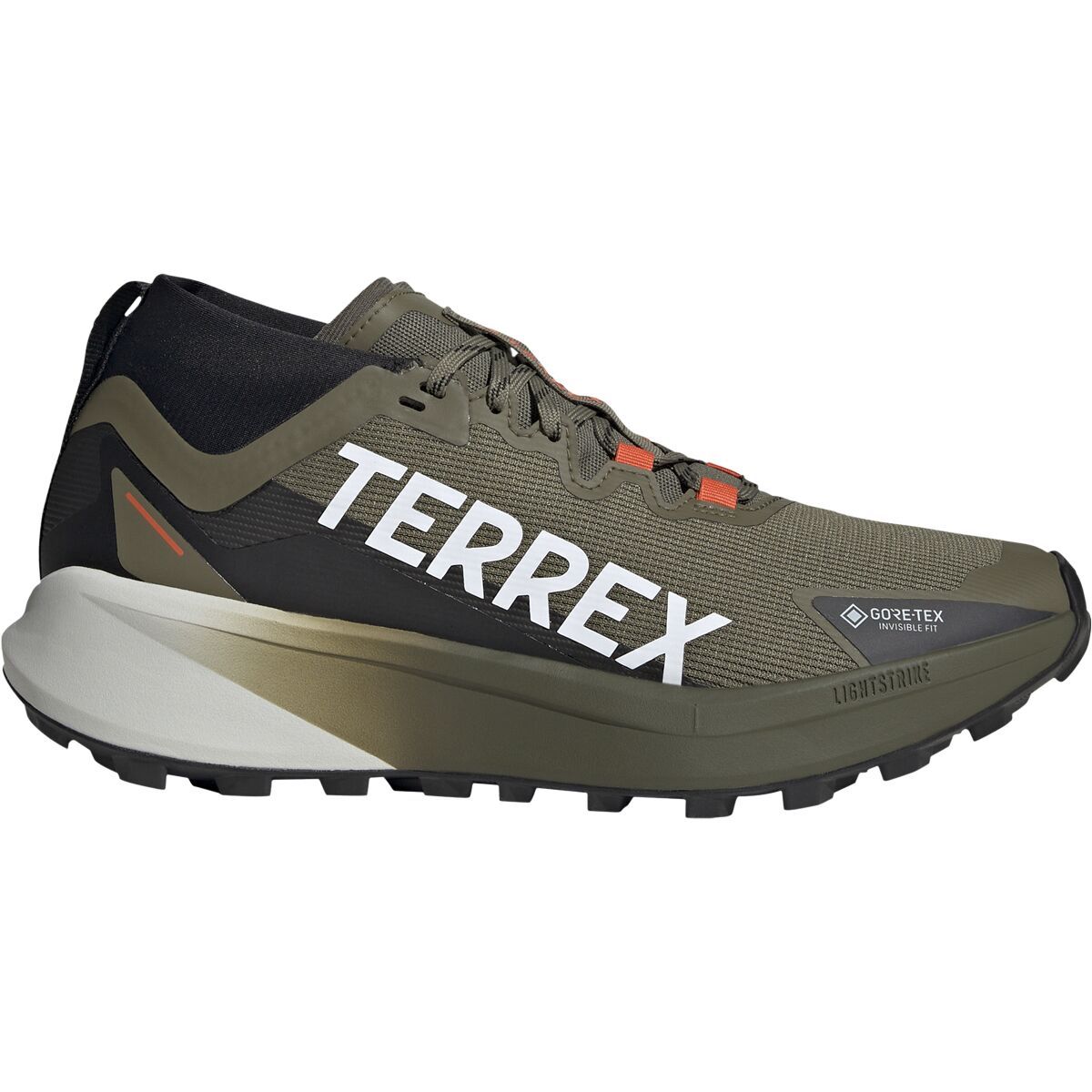 Adidas TERREX Terrex Agravic GTX Trail Running Shoe - Men's Olive Strata/Ftwr White, 13.0
