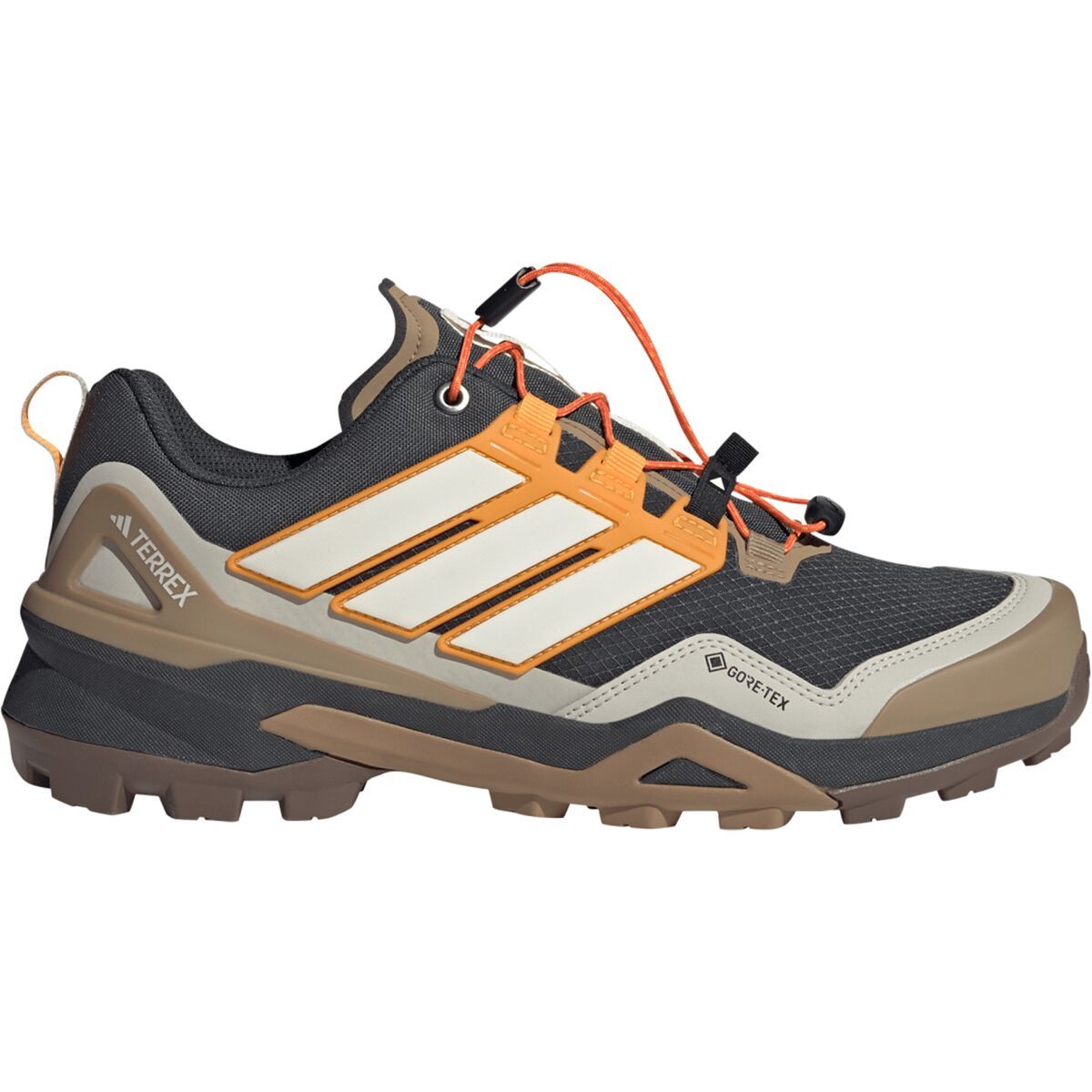 Image of Adidas TERREX Terrex Skychaser GTX Hiking Shoe - Men's Carbon/Off White/Pure Tangerine, 9.0