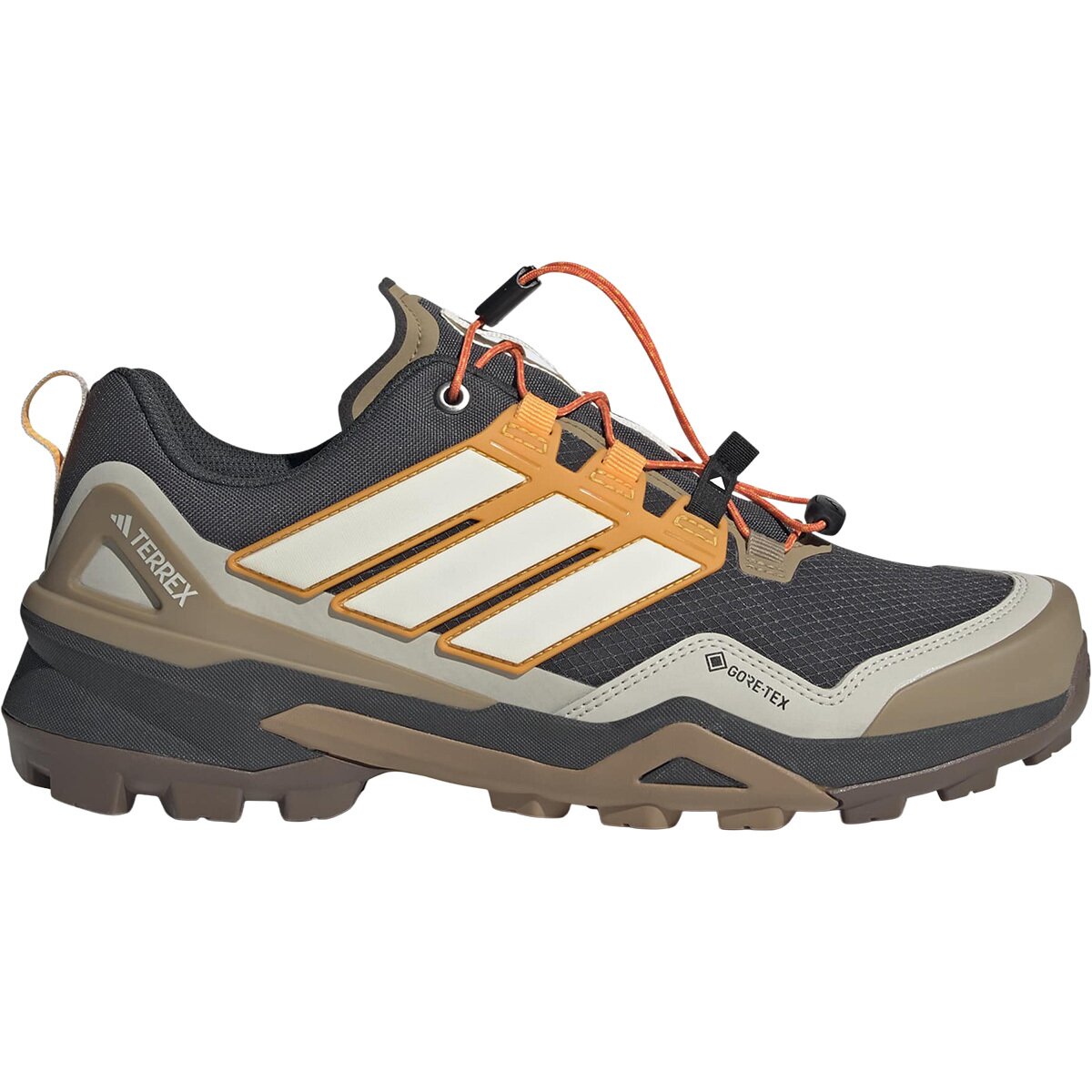 Image of Adidas TERREX Terrex Skychaser GTX Hiking Shoe - Men's Carbon/Off White/Pure Tangerine, 10.5