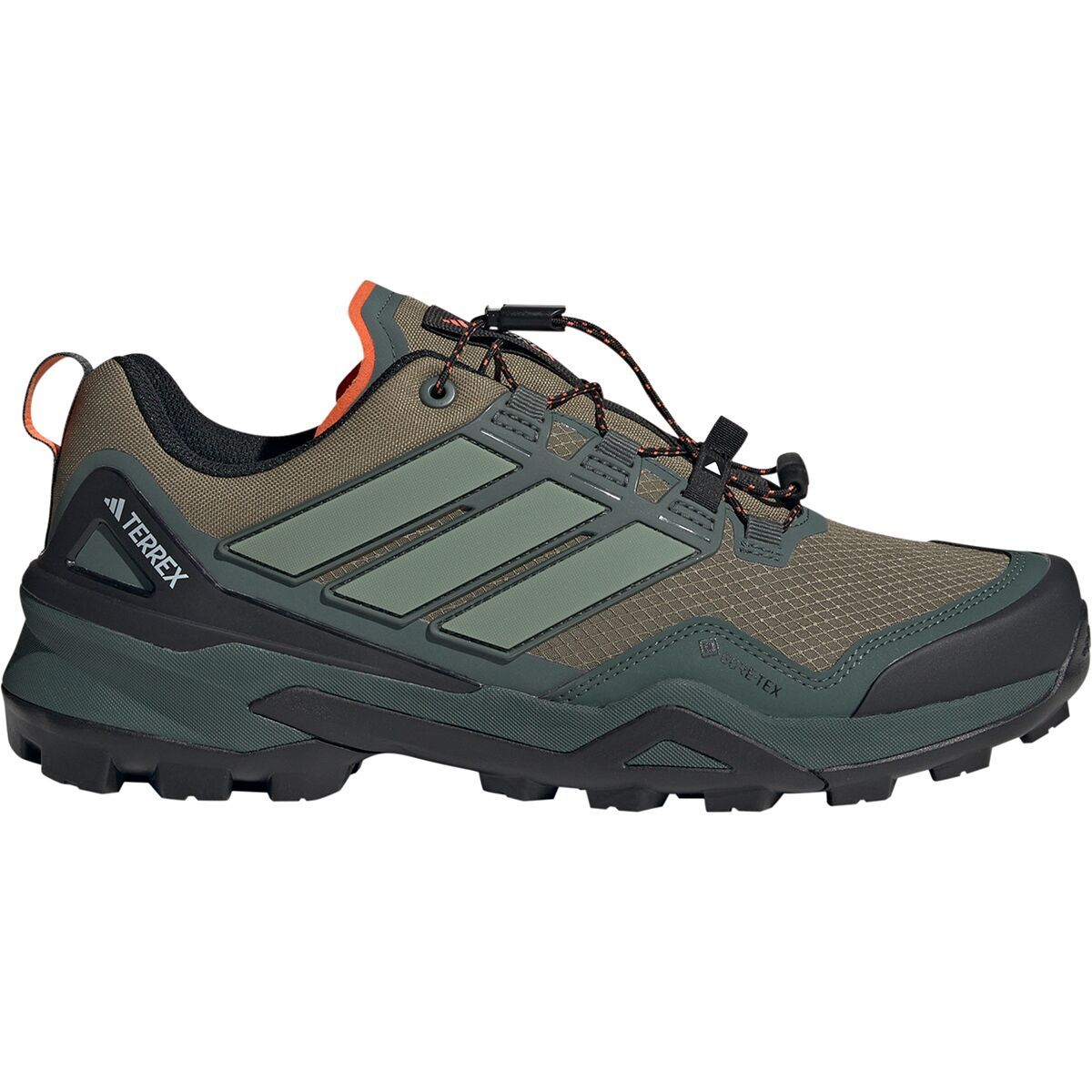 Image of Adidas TERREX Terrex Skychaser GTX Hiking Shoe - Men's Olive Strata/Silver Green/Core Black, 9.5