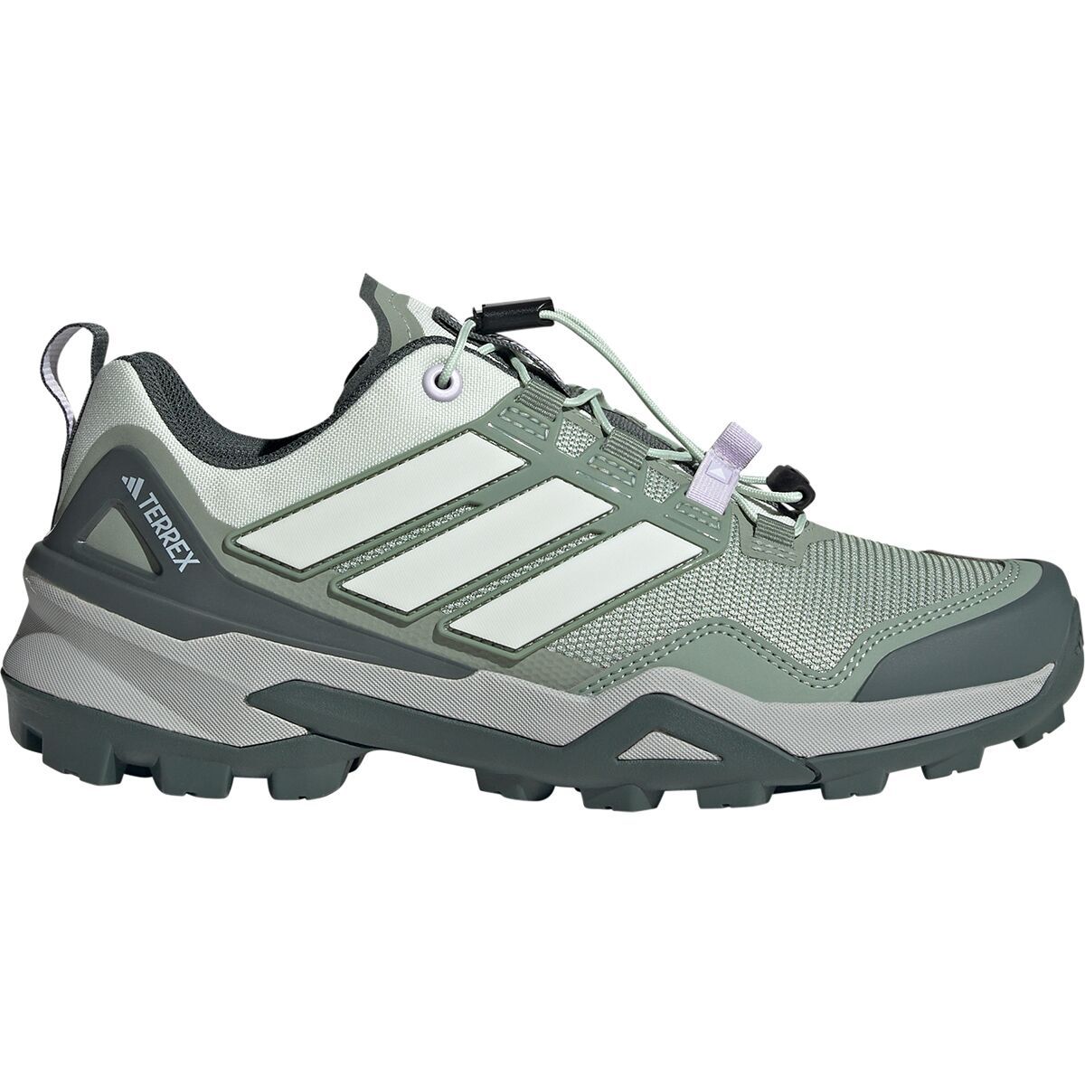 Image of Adidas TERREX Terrex Skychaser Hiking Shoe - Women's Linen Green/Off White/Silver Dawn, 6.0