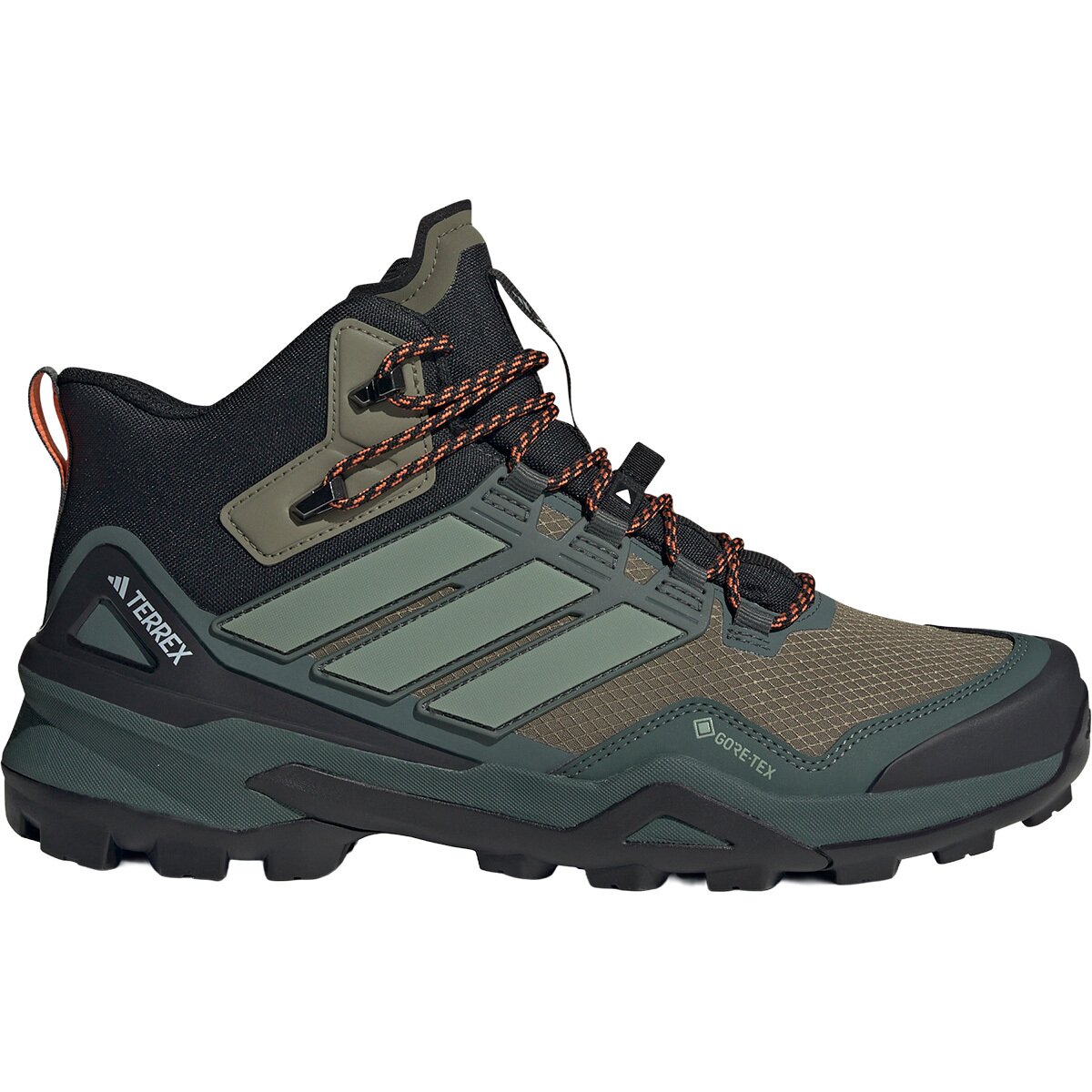 Image of Adidas TERREX Terrex Skychaser Mid GTX Hiking Boot - Men's Olive Strata/Silver Green/Core Black, 10.0