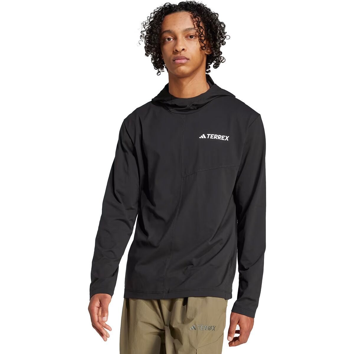 Image of Adidas TERREX Multi Hooded Long-Sleeve T-Shirt - Men's Black, XXL