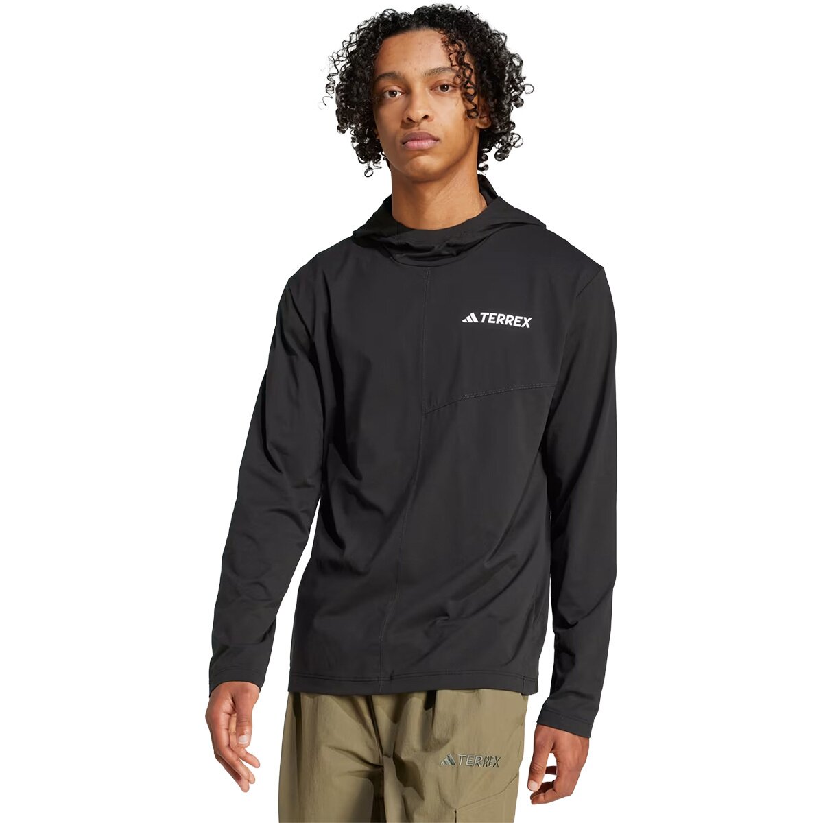 Image of Adidas TERREX Multi Hooded Long-Sleeve T-Shirt - Men's Black, M