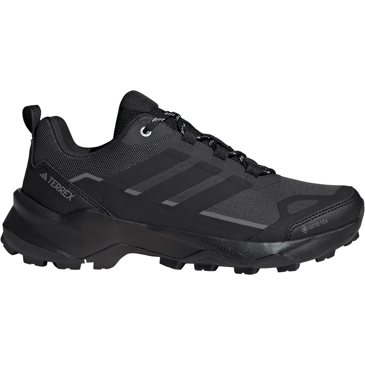 Image of Adidas TERREX Terrex Skychaser AX5 GTX Hiking Shoe - Women's Carbon/Core Black/Semi Flash Aqua, 9.0
