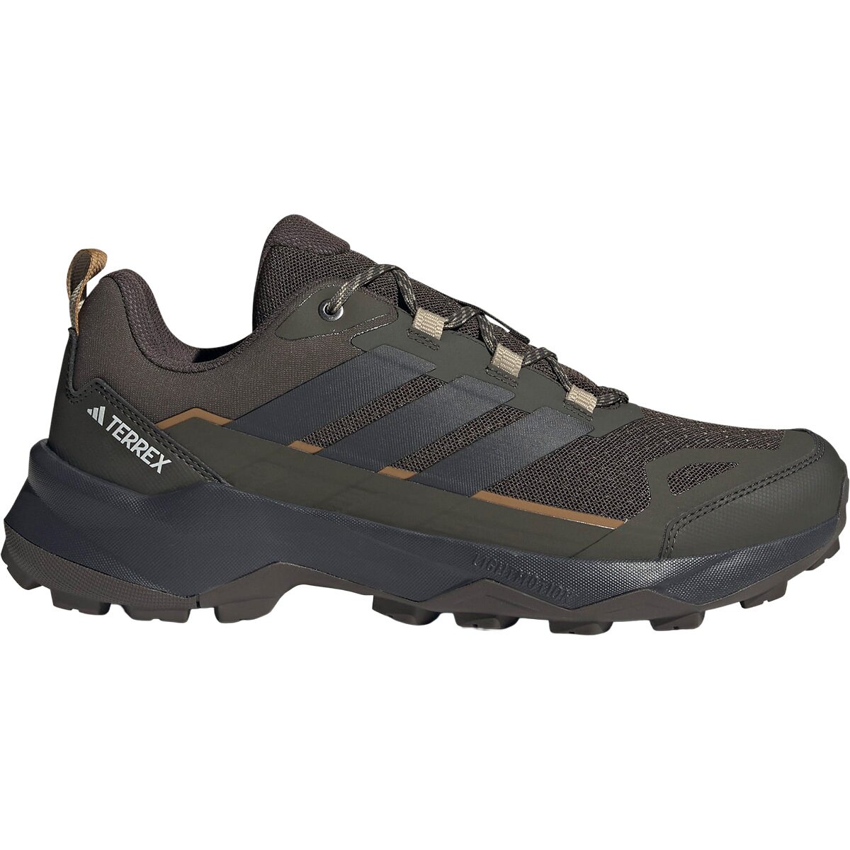 Image of Adidas TERREX Terrex Skychaser AX5 Hiking Shoe - Men's Shadow Olive/Carbon/Savannah, 10.0