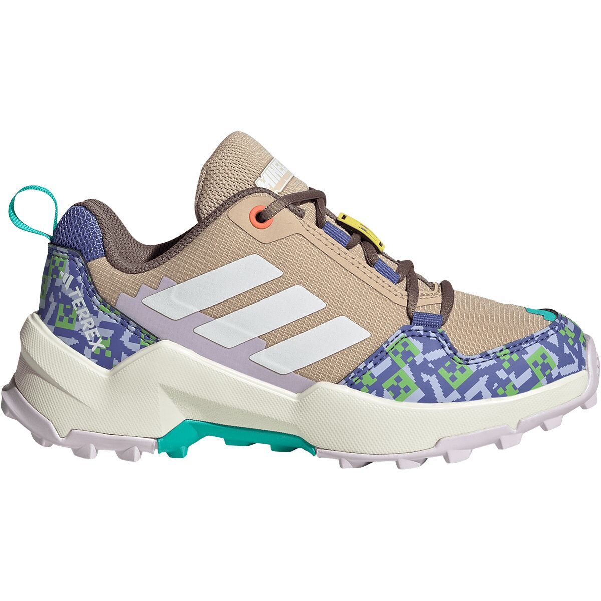 Image of Adidas TERREX Terrex AX4R Minecraft Hiking Shoe - Kids' Magic Beige/Ftwr White, 4.0