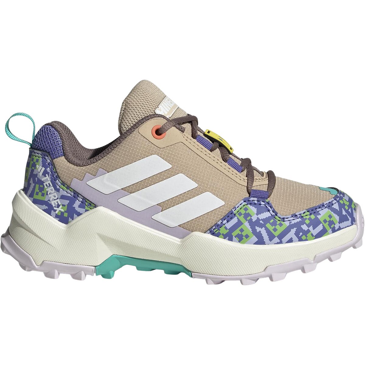 Image of Adidas TERREX Terrex AX4R Minecraft Hiking Shoe - Little Kids' Magic Beige/Ftwr White, 11.0