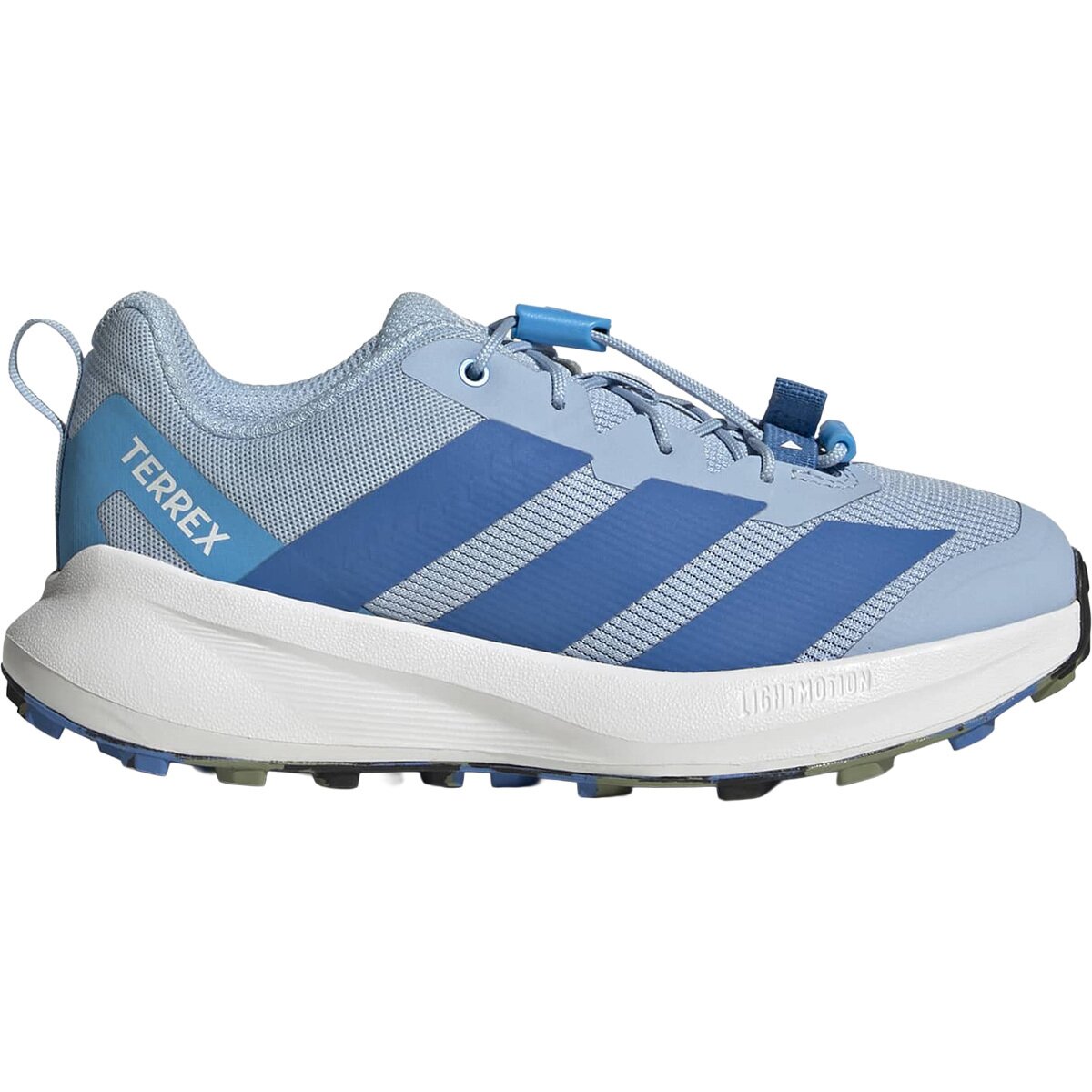 Image of Adidas TERREX Terrex Agravic Shoe - Kids' Glow Blue/Ray Blue/Tent Green, 5.0